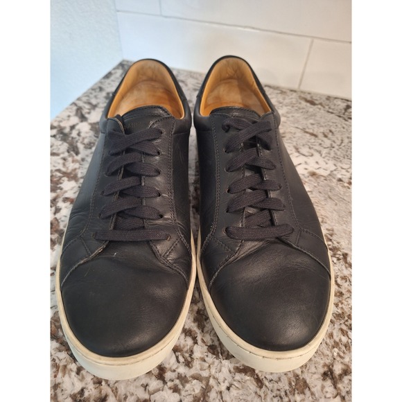Magnanni Leather Lace Up Sneakers Portugal Black Men' s‎ Size 8.5 US 41.5 EUR